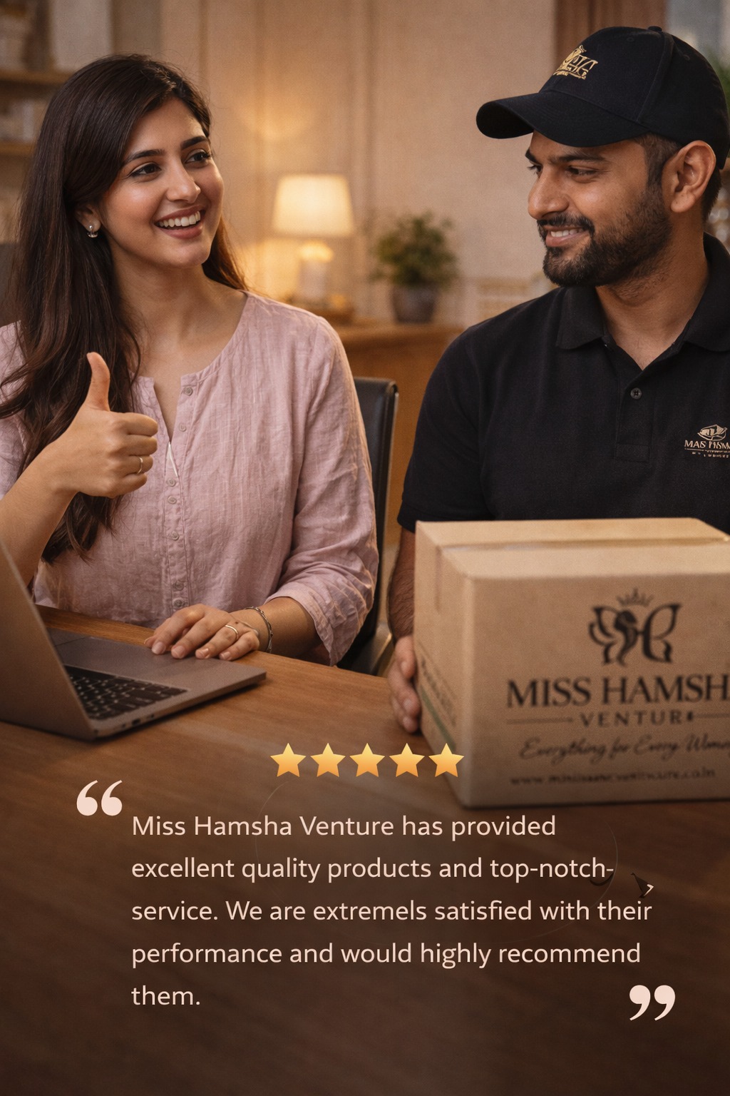Customer with parcel